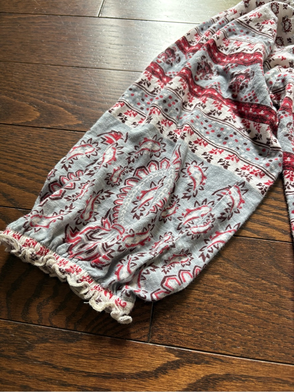 Lucky Brand Boho Peasant Top 100% Cotton Women's Small - Picture 3 of 7